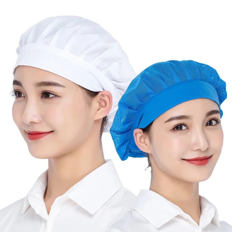 Gorros de malla elástica Unisex para cafetería, Bar, cocina, restaurante, Hotel, panadería, camarero, Chef, Ropa de Trabajo, sombreros para hombres