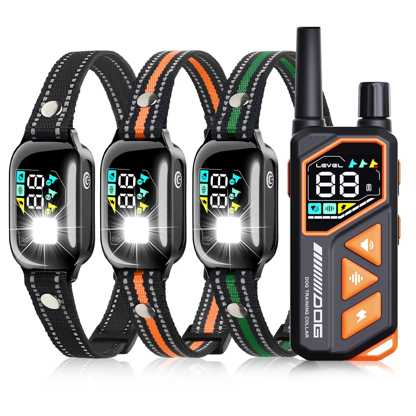 NUEVO Collar de Adiestramiento para Perros con IA para 1/2/3 Perros, Collar de Choque Automático 2 en 1 para Perros de 10-120 lb, Collar Eléctrico