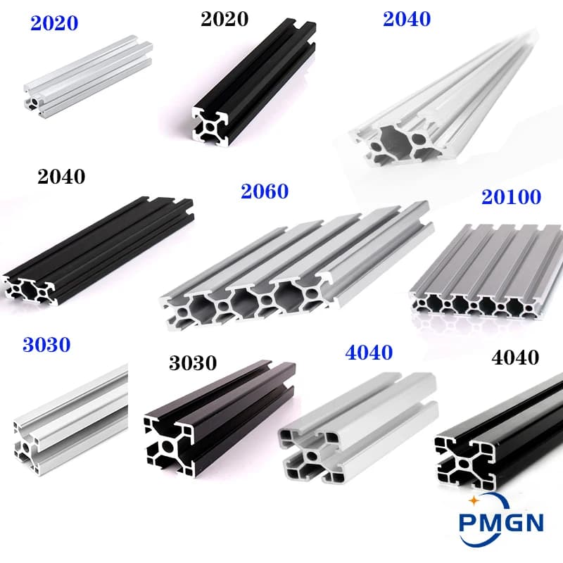 2020 2040 3030 2080 Perfil de aluminio 100 200 300 350 400 450 500 550 600 mm Extrusión de carril lineal CNC Piezas de impresora 3D