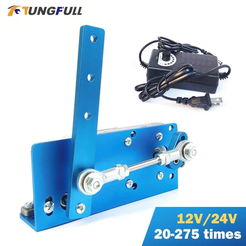 Motor de engranaje de 12V y 24V CC, máquina Wobbler automática, Motor mecedor alternativo de 20-120 grados, ángulo oscilante ajustable 20-120 °