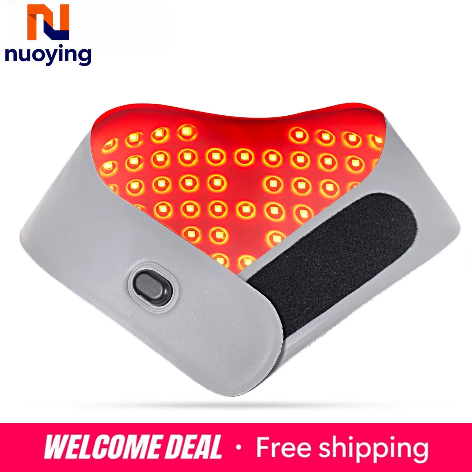 Almohadilla de Terapia de Luz Roja LED L1 660nm 850nm, Dispositivo de Calor Infrarrojo Cercano para Aliviar el Dolor y la Fatiga del Cuello