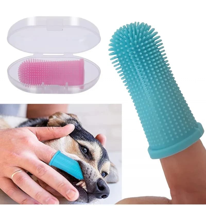 Cepillo de dientes de silicona súper suave para perros y gatos, limpieza de dientes, cuidado del aliento, no tóxico, productos para mascotas.
