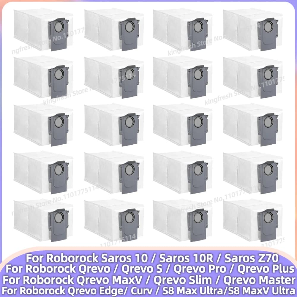 Bolsa de polvo apta para Roborock Qrevo Curv 2 Flow / Saros 10R/Saros Z70/Qrevo Curv/Qrevo Edge/S8 MaxV Ultra/Qrevo Pro/Qrevo MaxV/Qrevo Master/Qrevo