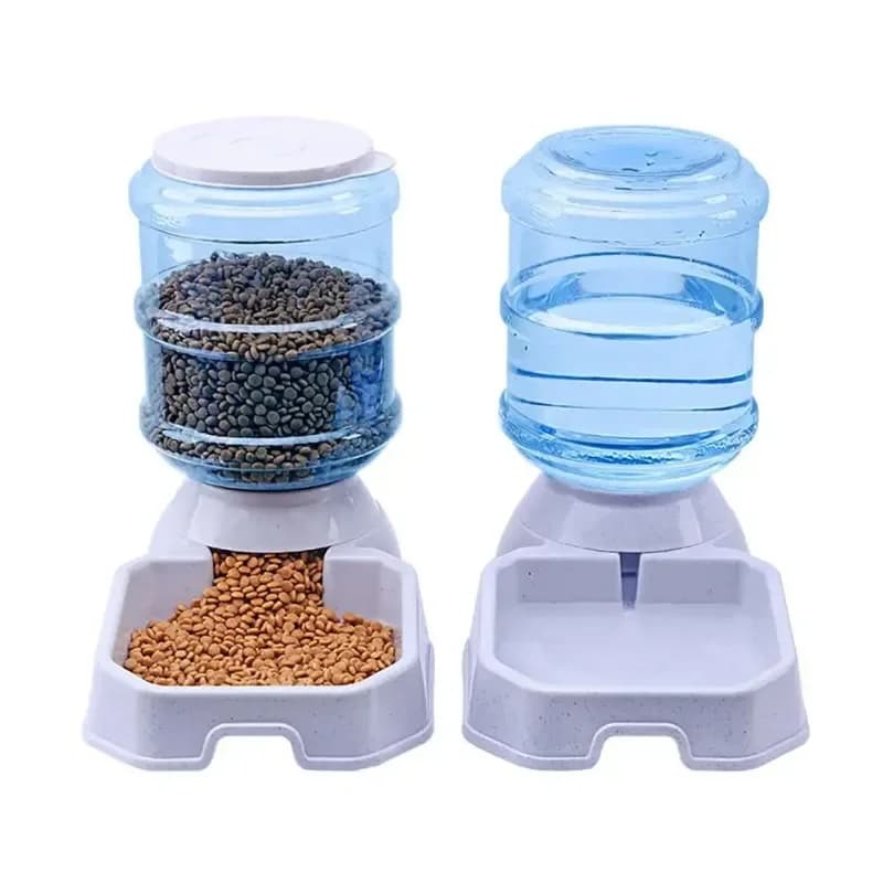 Bebedero para Mascotas de 3.8L, Material PP, Fuente de Agua para Mascotas, Tazón para Beber, Dispensador Automático de Comida para Perros y Gatos