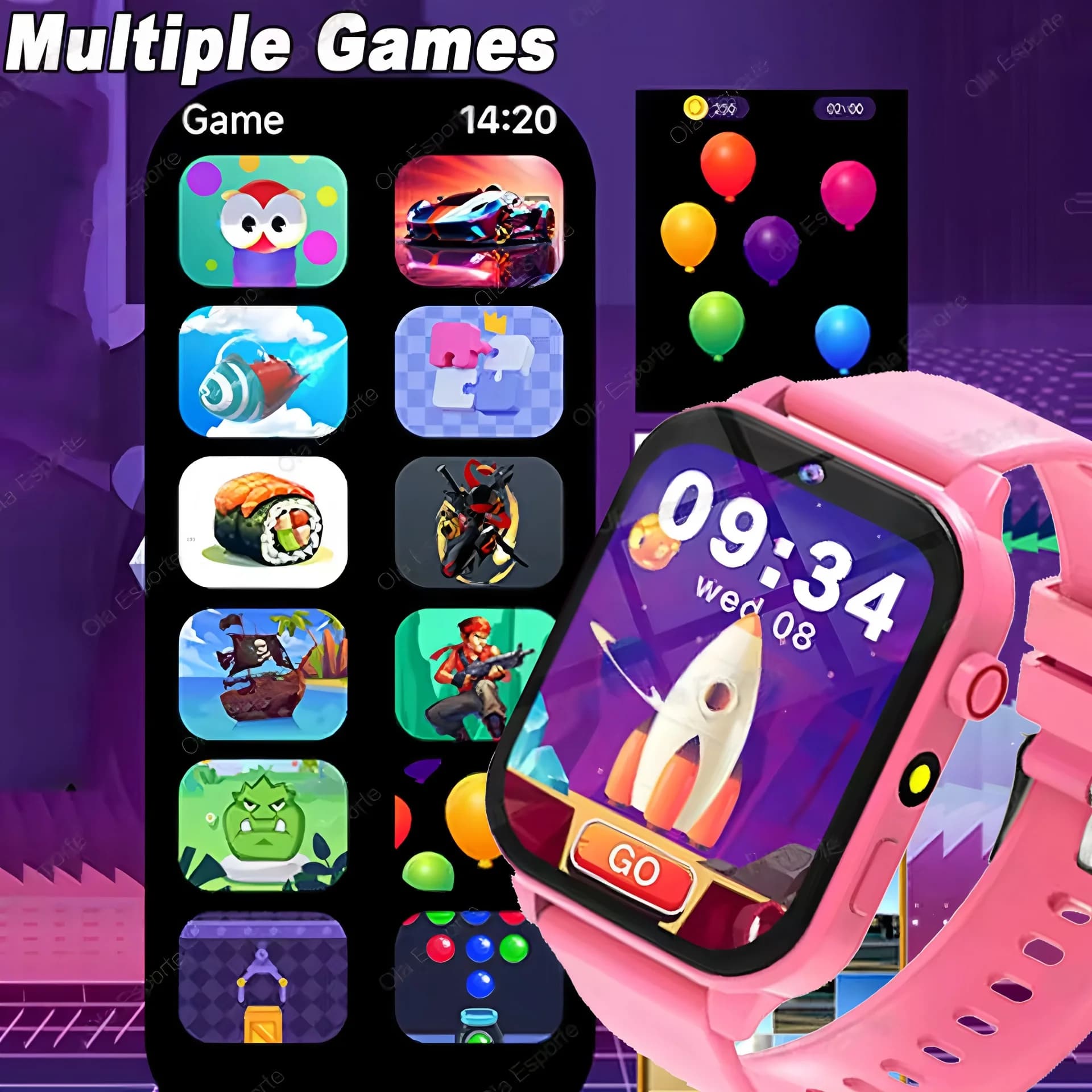 Más de 100 juegos SmartWatch chico pantalla HD iluminación música reloj inteligente niño niña regalo niños Smartwatch para IOS Android 2025