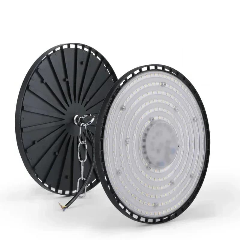Luces altas para bahía 100/150/200W 220V superbrillantes 6000K UFO LED impermeable mercado comercial almacén garaje iluminación Industrial