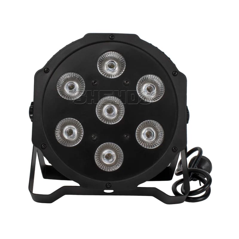 SHEHDS 1 Uds 7x12W RGBW 4 en 1 iluminación Par LED enchufe fijo para DJ Disco boda decoración navideña fiesta