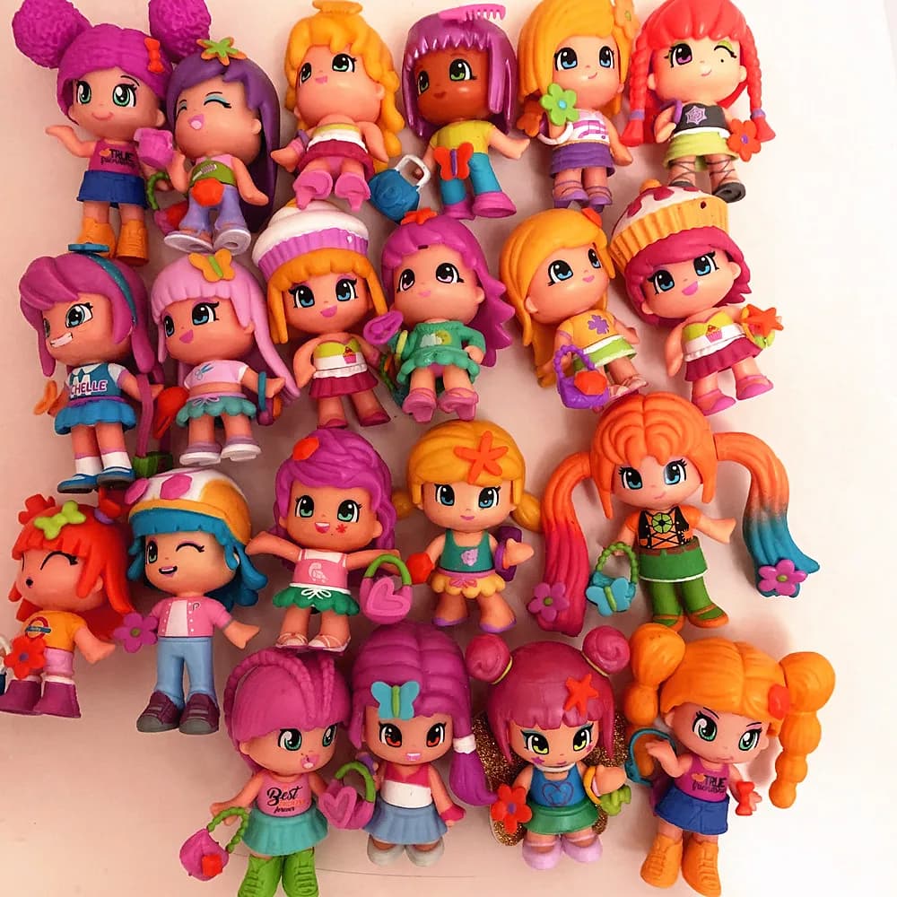 5/15 Uds DIY figuras de acción Pinypon de doble cara muñecas para niños figuras desmontables de dibujos animados juguetes cumpleaños regalo de