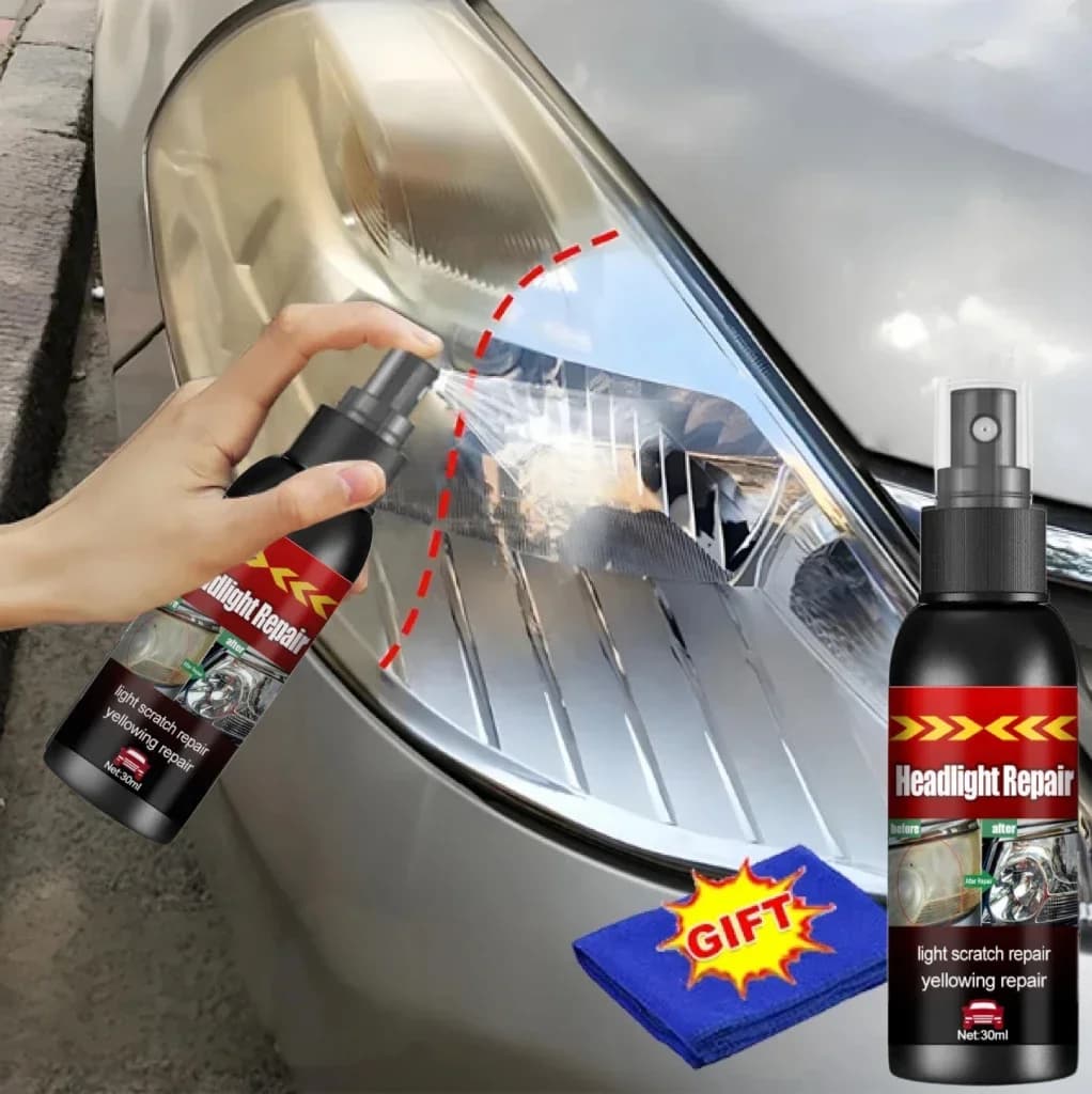 Líquido de restauración de faros de coche: eliminación rápida de amarillamiento y arañazos, restaura la claridad y el brillo, mejora la seguridad