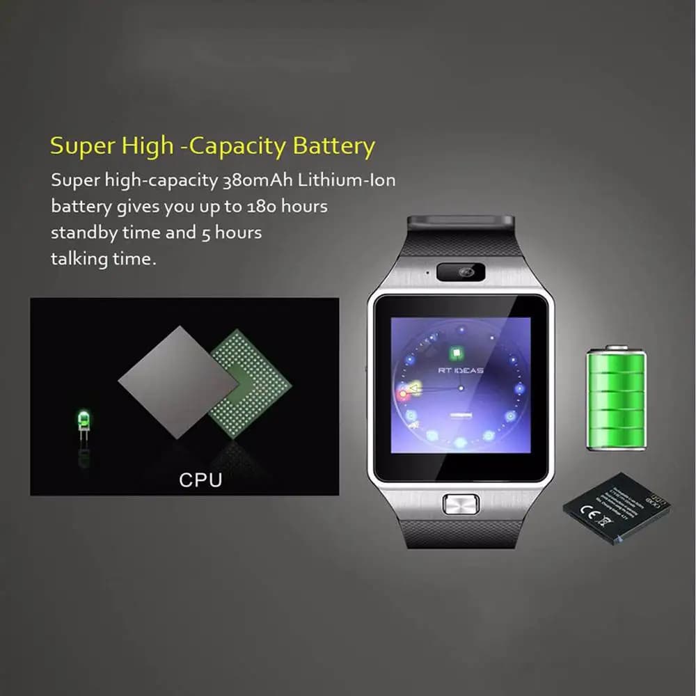 Reloj inteligente DZ09 para hombre y mujer, dispositivo deportivo resistente al agua, con tarjeta Sim, llamadas, teléfono Android, podómetro,