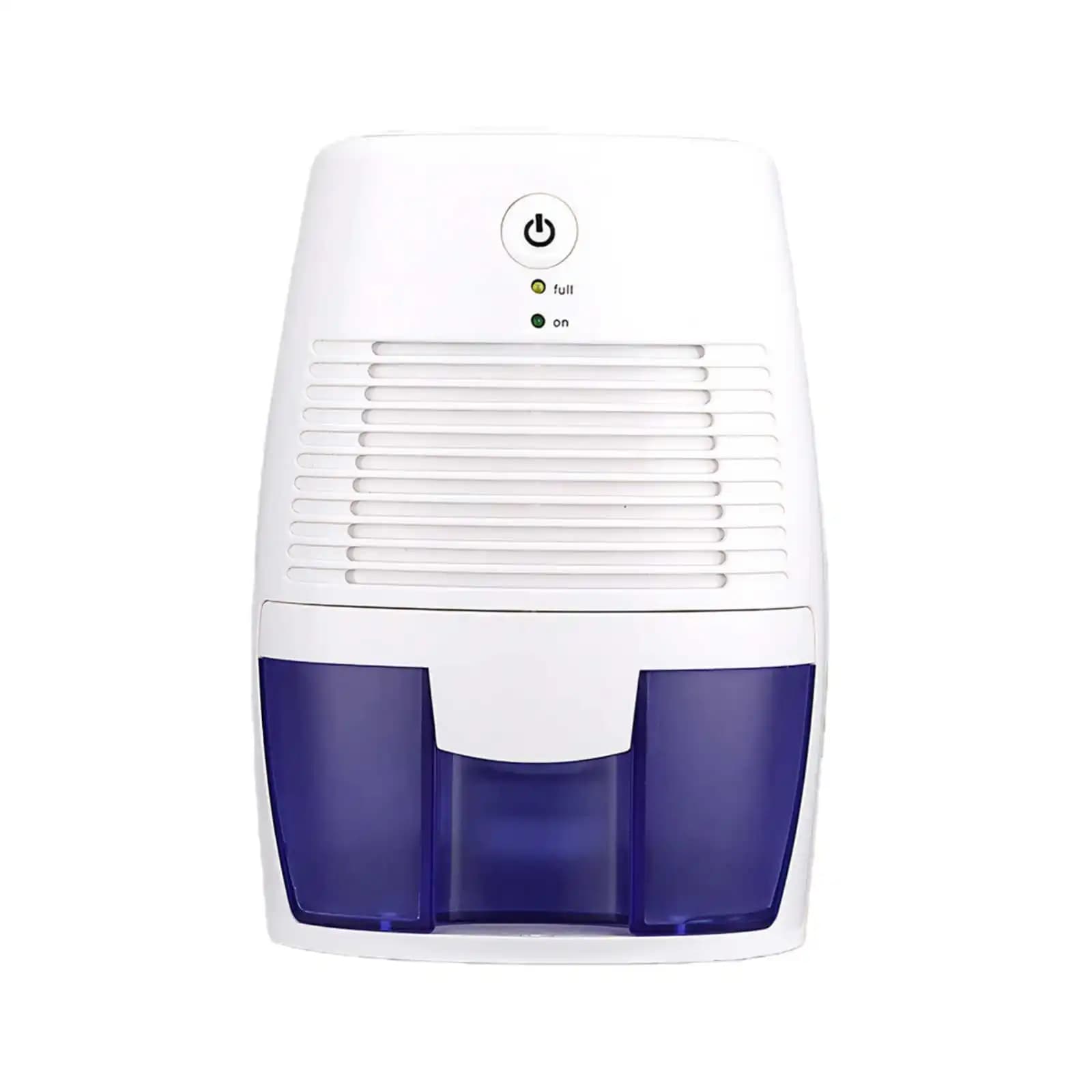 Mini deshumidificador Peltier portátil silencioso de 500 ml para dormitorio con apagado automático.