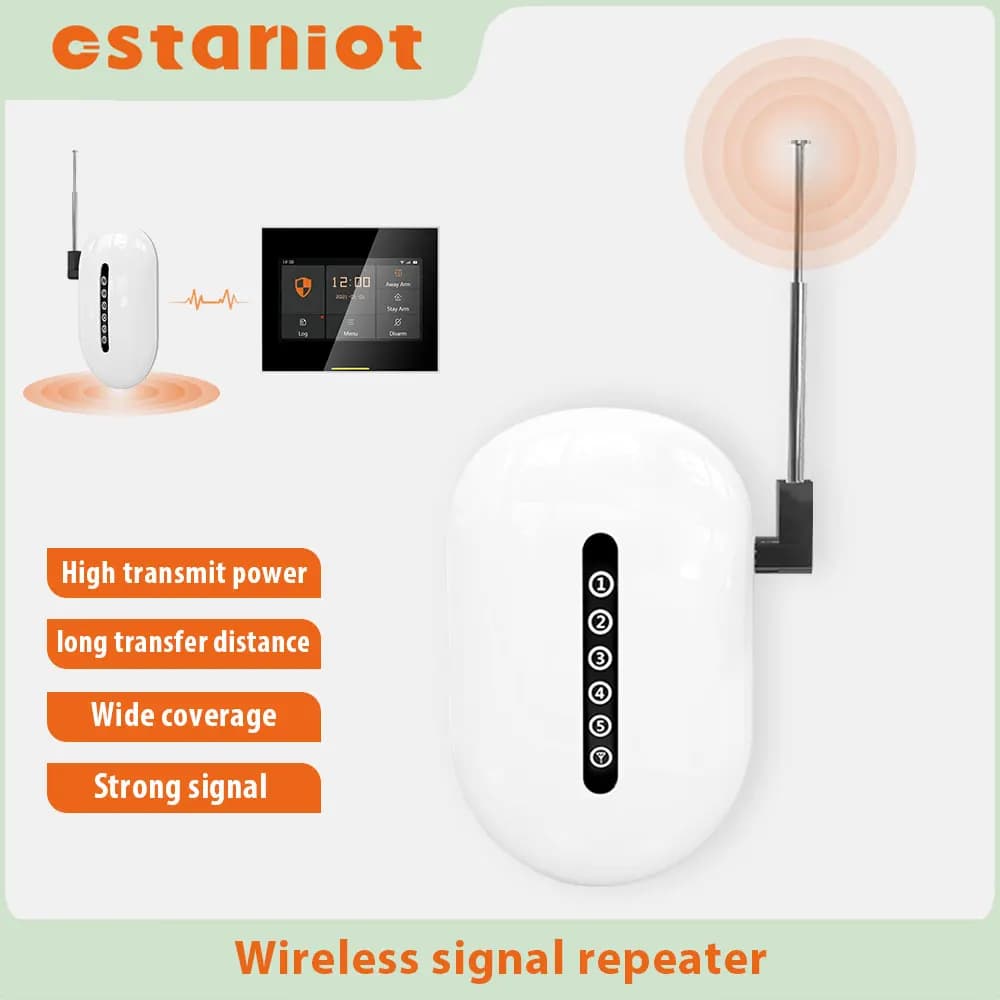 Repetidor de señal, extensor inalámbrico de 433MHz, amplificador inteligente de largo alcance sin barreras a través de paredes para sistema de