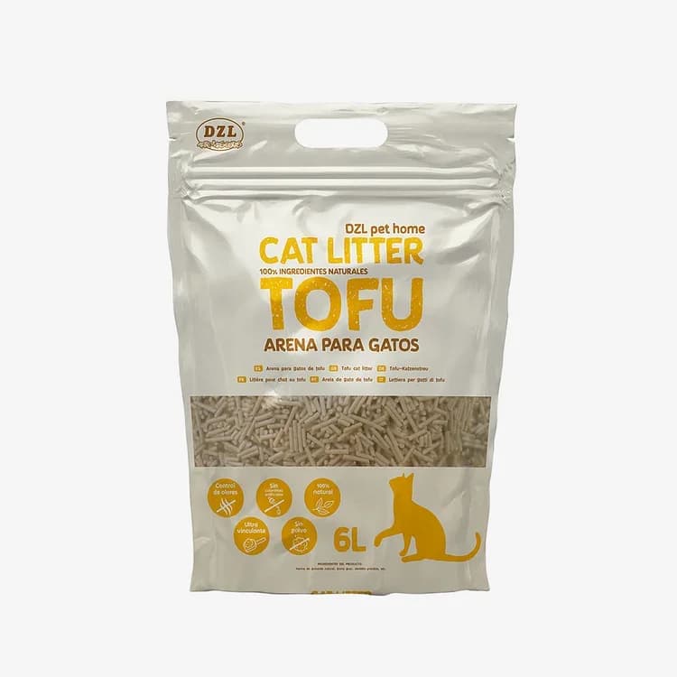 YUEJIA Arena de Tofu con ingredientes naturales para Gatos Biodegradable Pet Care 4 bolsas(24L) / 8 bolsas(48L)