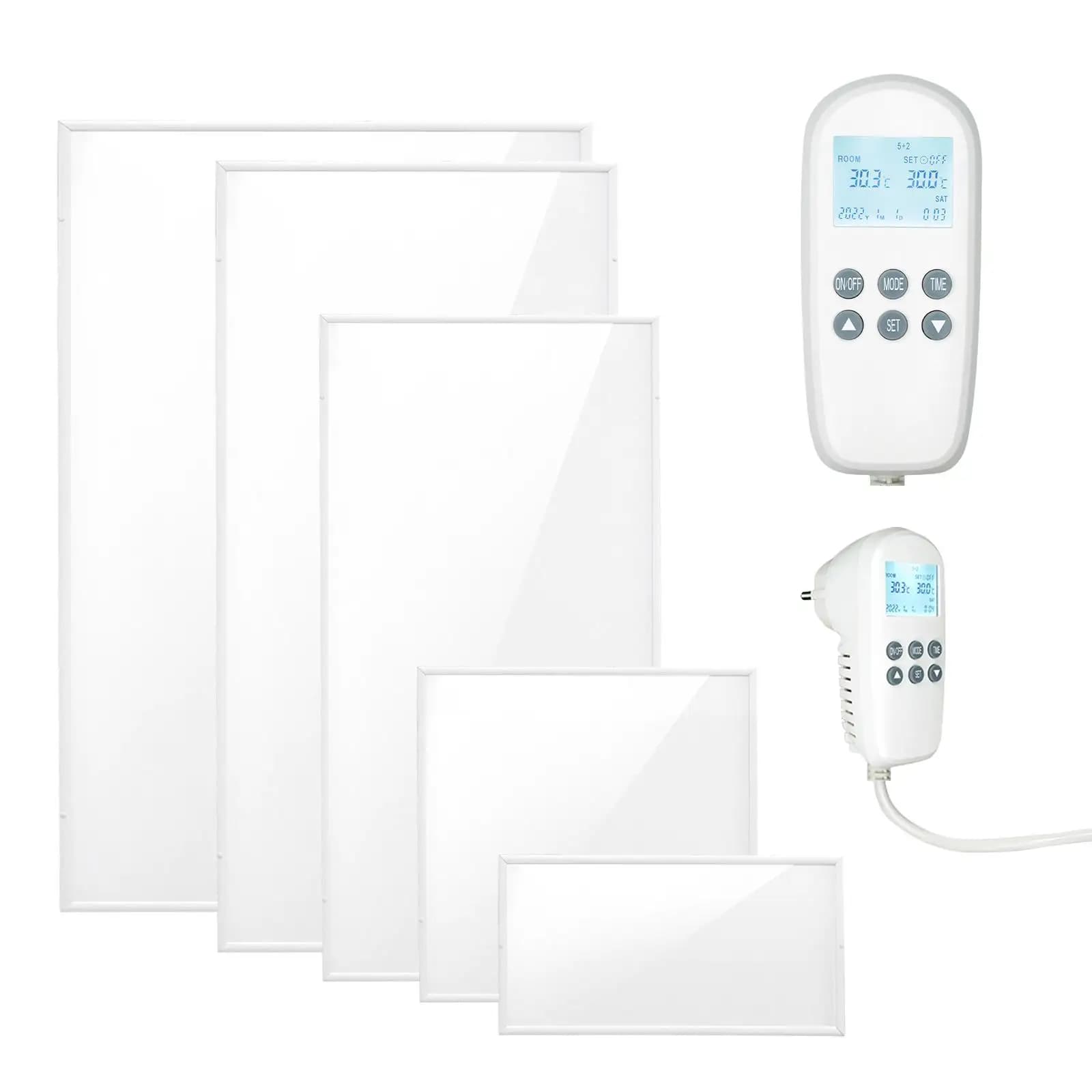 Panel calefactor infrarrojo, de pared, eléctrico, silencioso, de bajo consumo, con termostato.