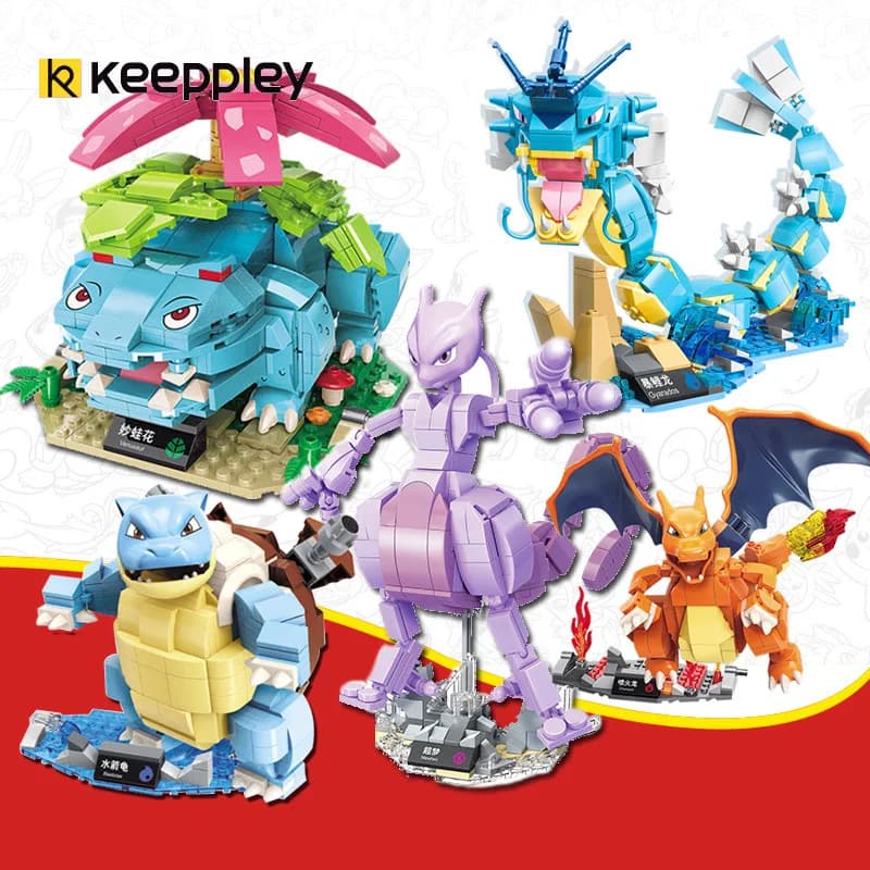 Bloques de construcción de Pokémon, juguete de Bulbasaur Pikachu, modelo ensamblado para niños, mascota, elfo, regalo para niños, Compatible con