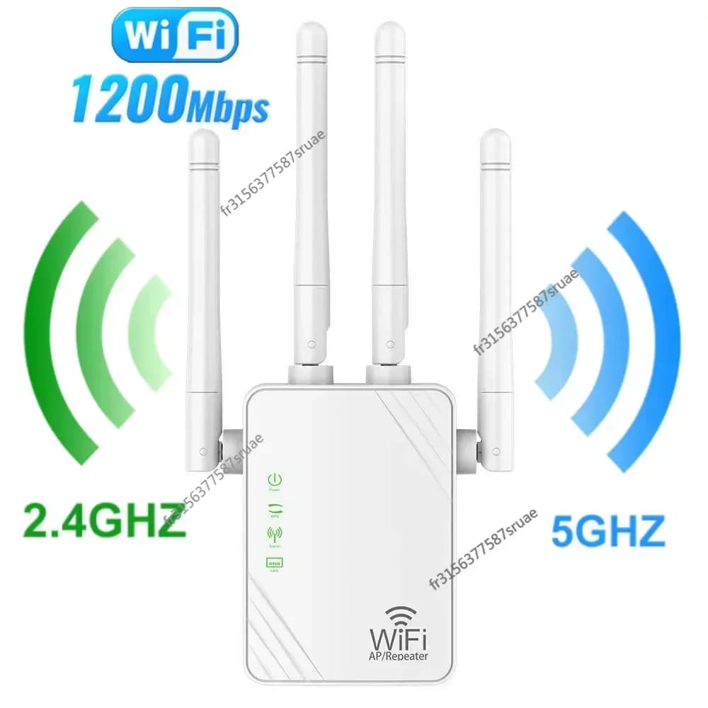 Nuevo Repetidor WiFi amplificador Wifi 5G señal Wifi extensor red Wi fi Booster 1200Mbps 5 Ghz repetidor inalámbrico Wi fi de largo alcance