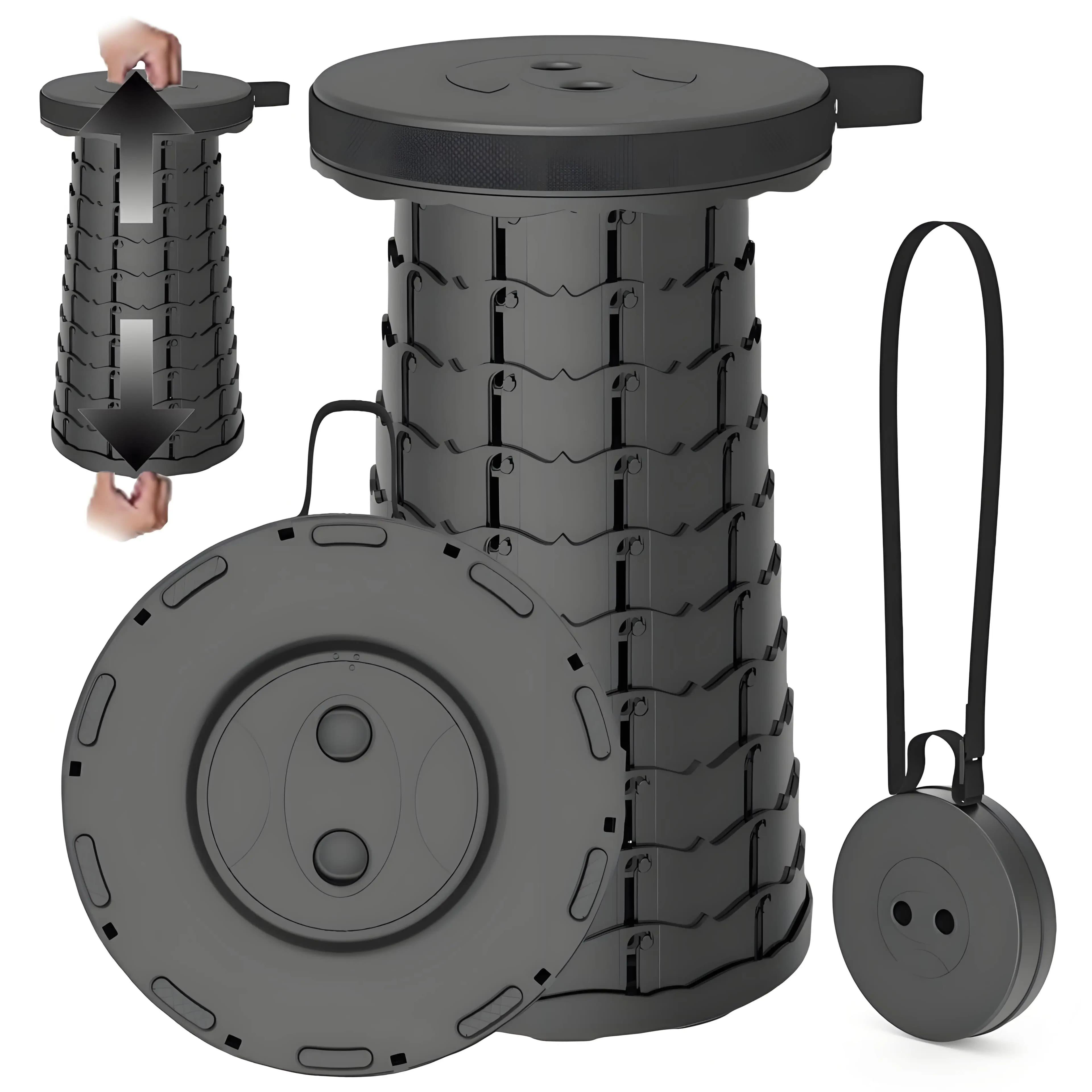 Silla de Pesca Portátil, Ligera y Plegable con Bolsa de Transporte para Acampar y Pescar al Aire Libre, Cómoda y Duradera