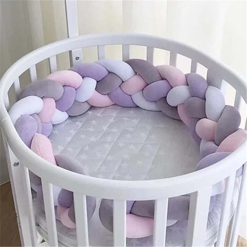 2m 3m 4 hebras trenzado cama circunferencia bebé parachoques Protector de cuna móvil funda de colchón decoración de habitación de bebé cuna Bu