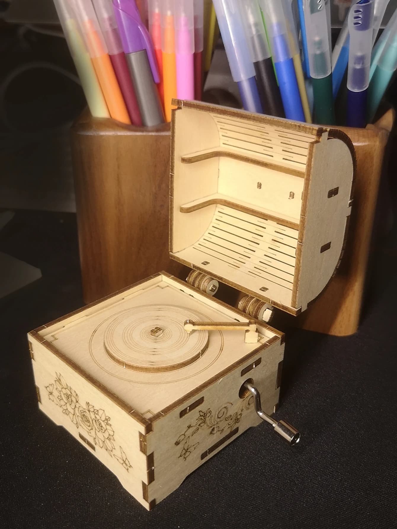 Rompecabezas de madera 3d Caja de música del tesoro de la mano Eres mi sol Kit de modelo de ensamblaje hecho a mano Vacaciones cumpleaños Regalos de