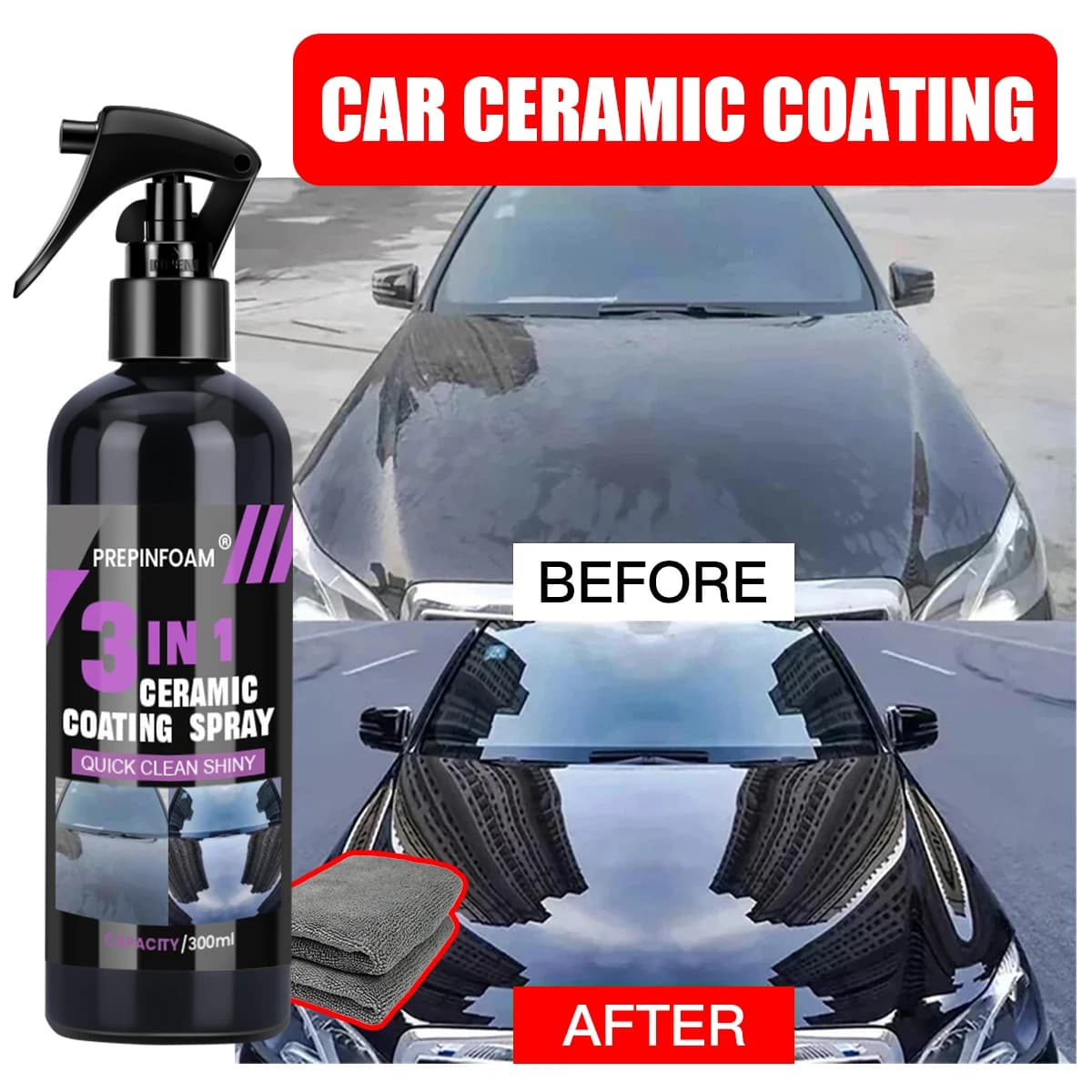 Spray de Revestimiento Cerámico Ultimate, Capa Hidrofóbica de Nanocristales, Agente de Pulido para Pintura, Revestimientos Nano