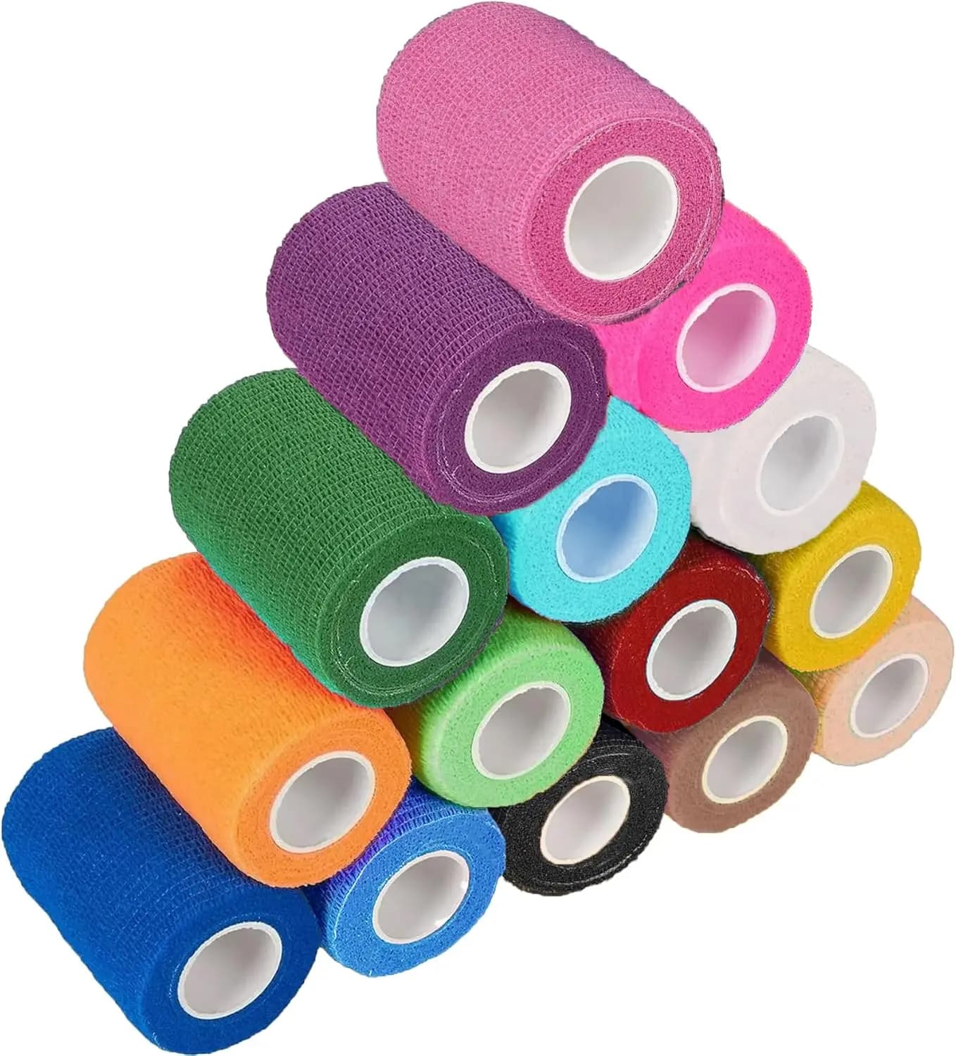 15 Uds 2,5/5/7,5 cm colorido deportes autoadhesivo elástico transpirable cinta deportiva para rodilleras dedo tobillo ayuda Kit herramienta para