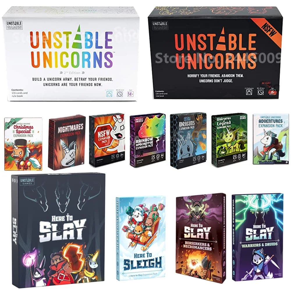 Juego de cartas de unicornios para Navidad, juego de mesa con expansión de pesadilla especial, explosión Original de Imploding barking Streaking
