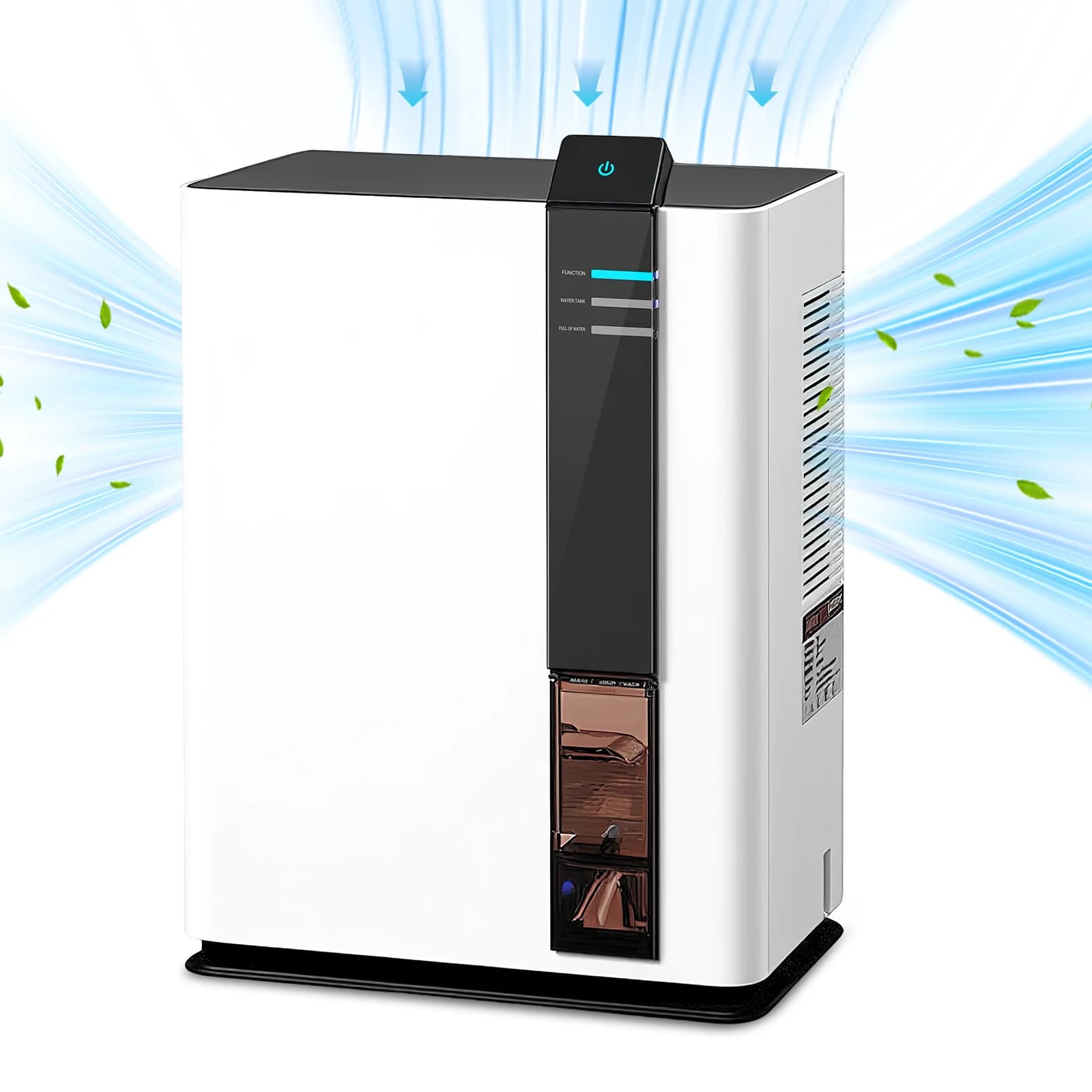 Deshumidificador inteligente para el hogar, tecnología de doble núcleo, silencioso, ahorro de energía, tanque de 3L, apagado automático