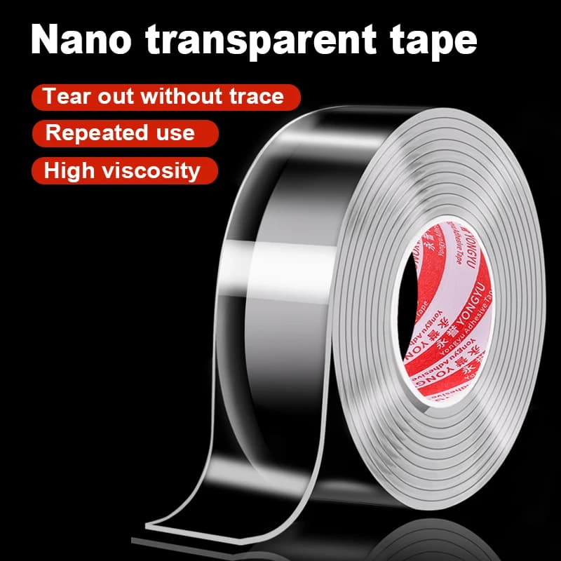 Nano cinta de un solo lado, espejo colgante fijo de 2mm, esquina de mesa de alta adherencia, conjunto de productos artesanales anticolisión