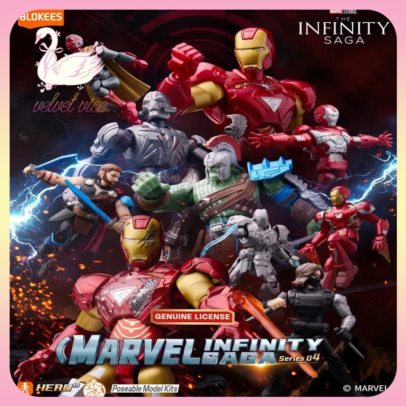 Blokees Marvel Infinity Saga Versión Galáctica Serie 04 Figuras Caja Sorpresa Iron Man Juguetes Coleccionables Anime Regalo para Niño