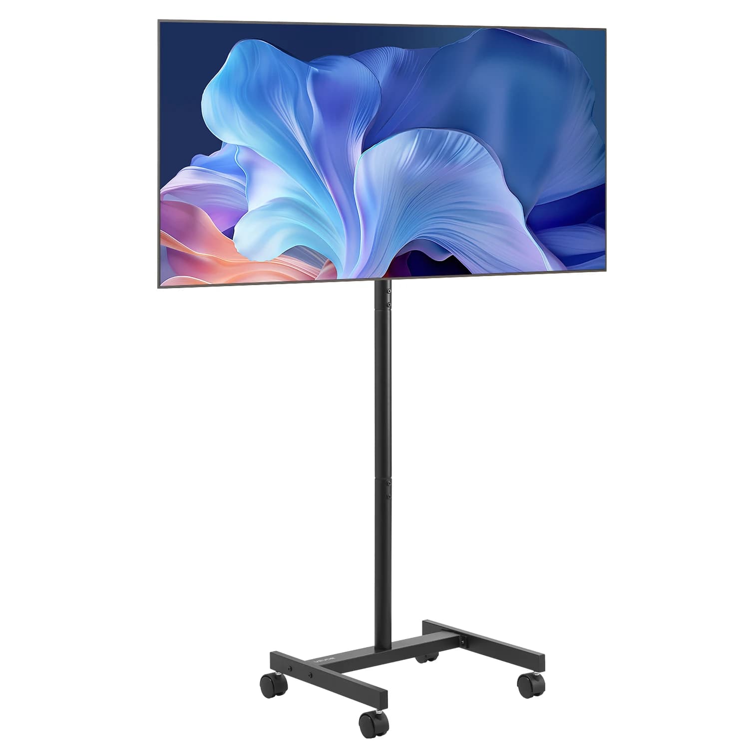 SucceBuy Soporte para TV con ruedas, carrito para TV móvil, traje para TV de varios tamaños, soporte para TV portátil con ruedas para sala de