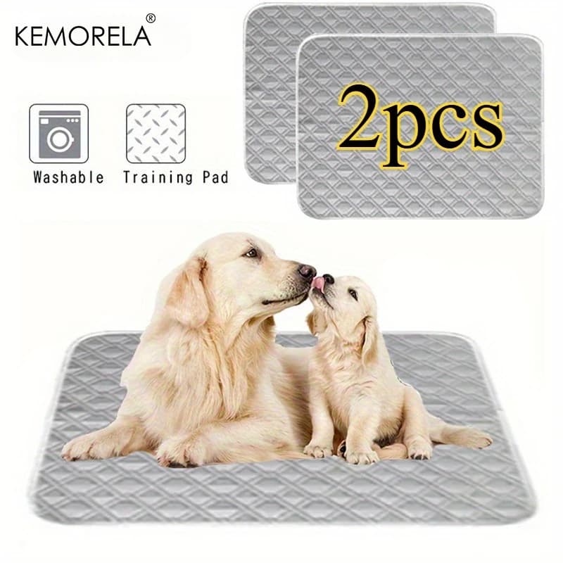 2 almohadillas reutilizables lavables para orina de perros y gatos, almohadillas de entrenamiento para mascotas grandes y pequeñas, para todas las
