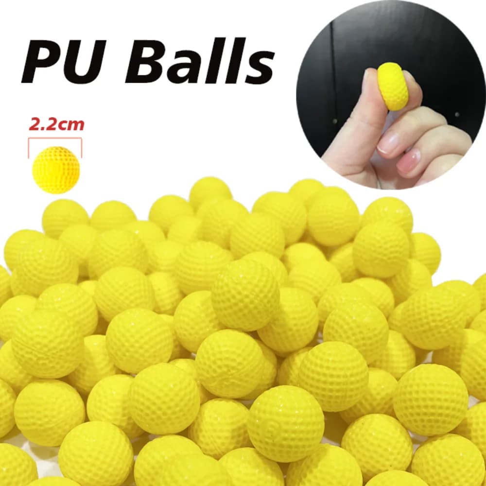 Bala de PU amarilla Nerf Rival, dardos de repuesto, pistola de juguete, balas redondas, pistola de juguete, dardo de bola para pistola Nerf Rival