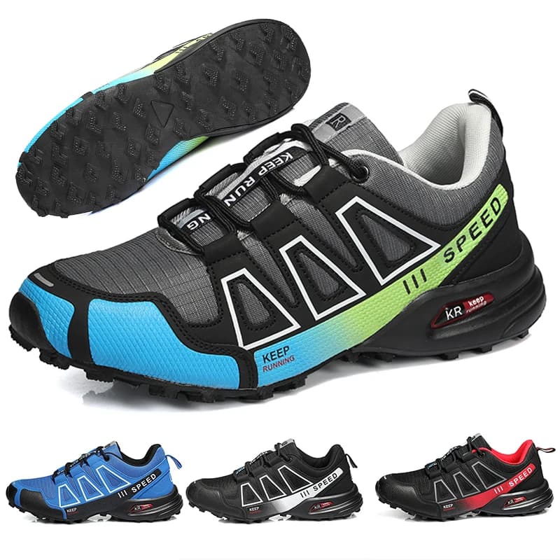 Zapatos para hombre, zapatos para ciclismo de montaña y campo traviesa, zapatos deportivos antideslizantes cómodos para senderismo al aire libre