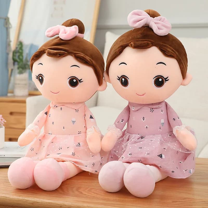 Juguete de peluche de niña Ángel de 45CM, figura de Anime de peluche encantadora, ropa de muñeca, hermoso vestido, juguetes suaves para niñas,
