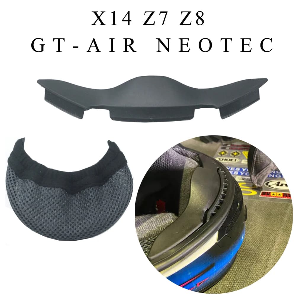 Para SHOEI X14 Z7 Z8 GT-AIR NEOTEC casco Protector de nariz Protector de respiración Protector de ventilación de barbilla Deflector de respiración