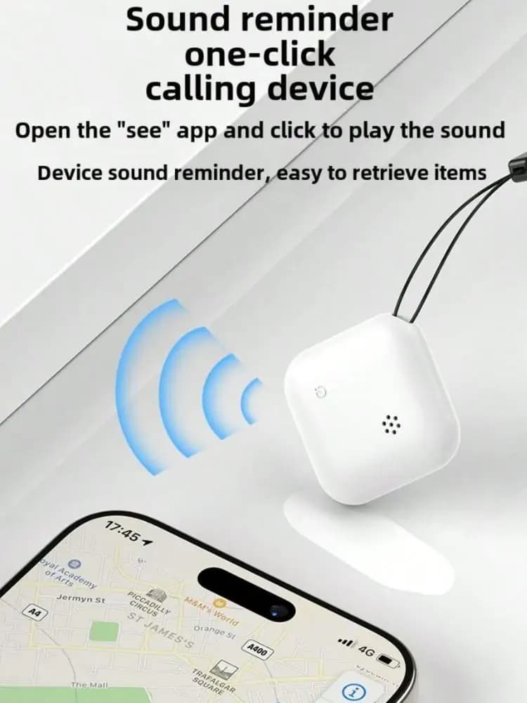 Rastreador GPS Bluetooth Mini, resistente al agua IP67, duración de batería de 365 días, para niños, mascotas, llaves, alarma, Android,