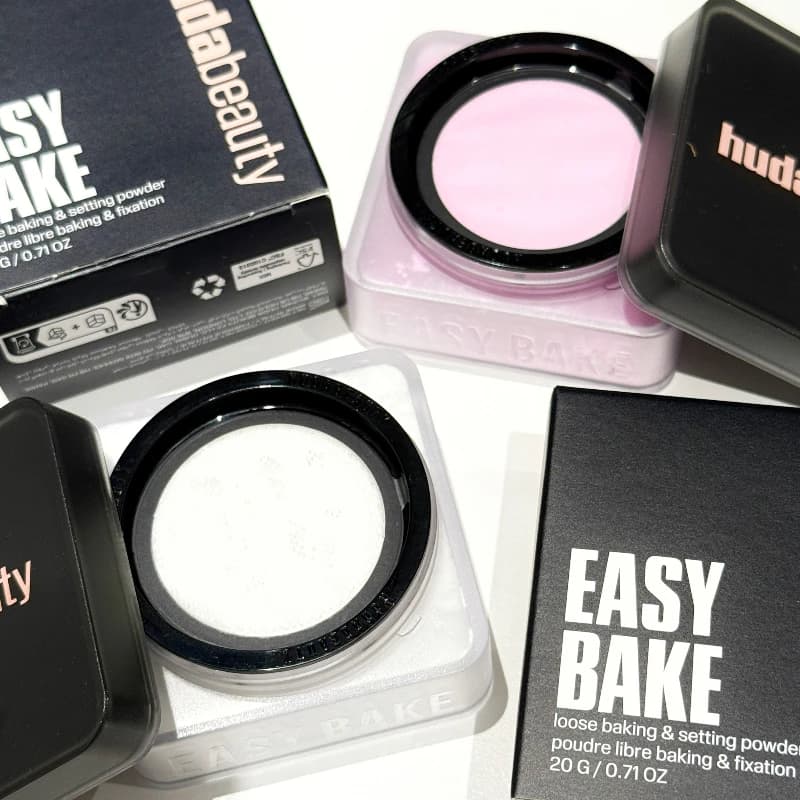 Nuevo Huda Easy Bake, sin fragancia, polvo suelto para hornear y fijar, marca de belleza, Control de aceite, maquillaje brillante mate resistente al