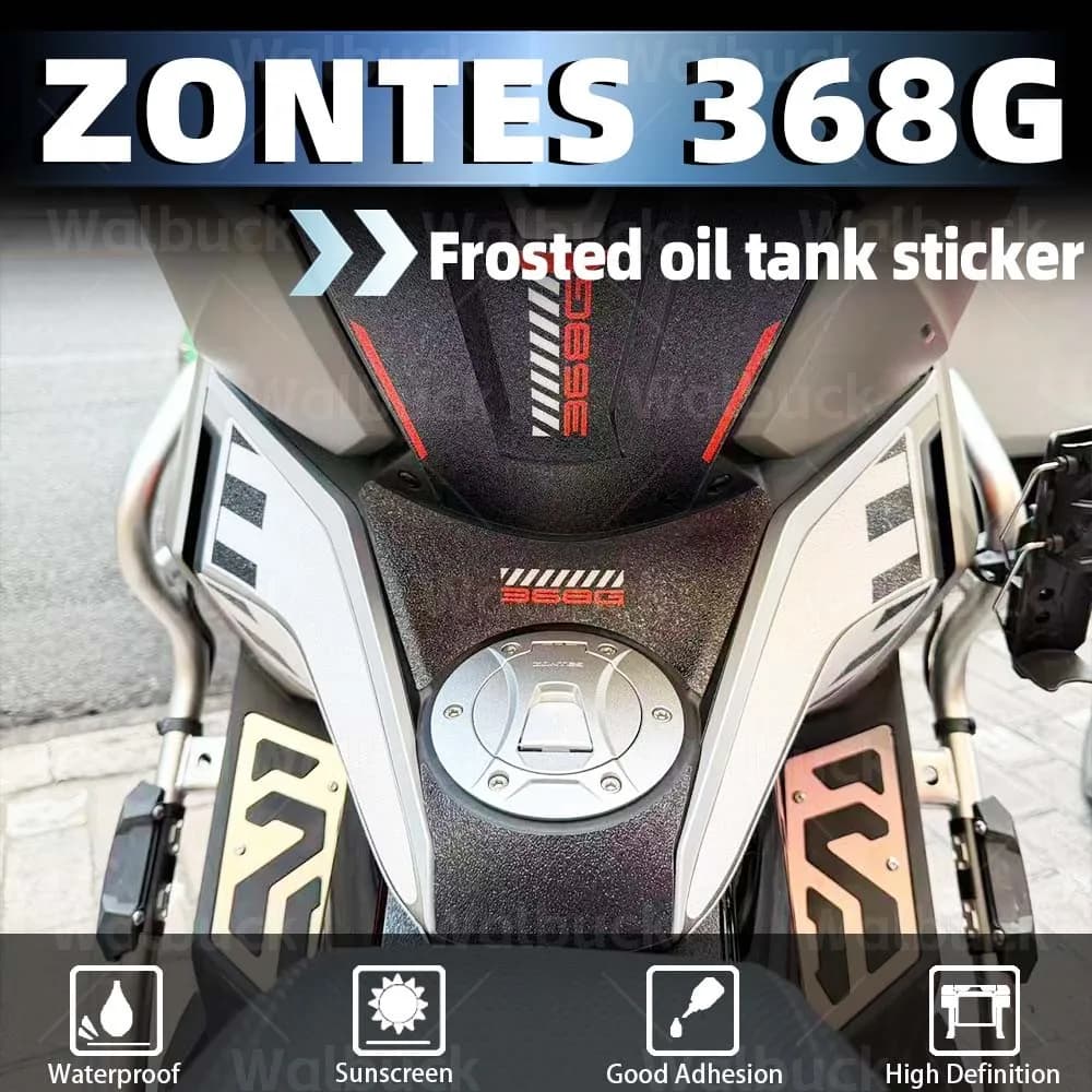 Juego de Adhesivos para Motocicleta, Protección Lateral del Tanque, Adhesivo Decorativo Esmerilado para Zontes 368G ADV ZT368G 368 G 2024-2026