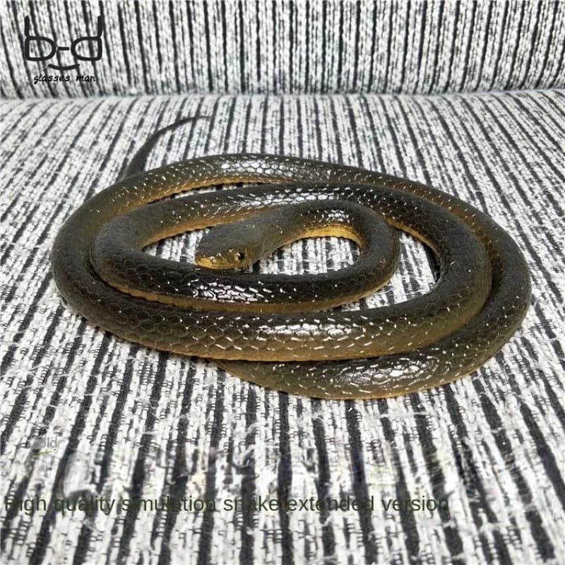 Juguete de goma suave y grande de simulación de miedo, serpiente falsa de plástico larga, Animal extraño, artefacto divertido, accesorios de truco