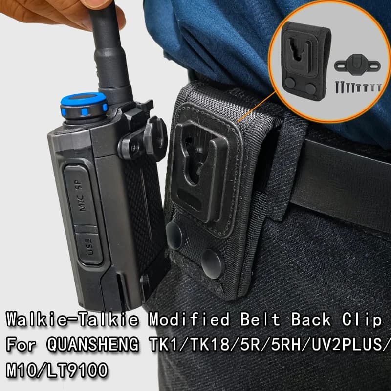 Soporte de clip para cinturón de radio de liberación rápida, accesorios de soporte para cinturón de radio bidireccional para walkie-talkies
