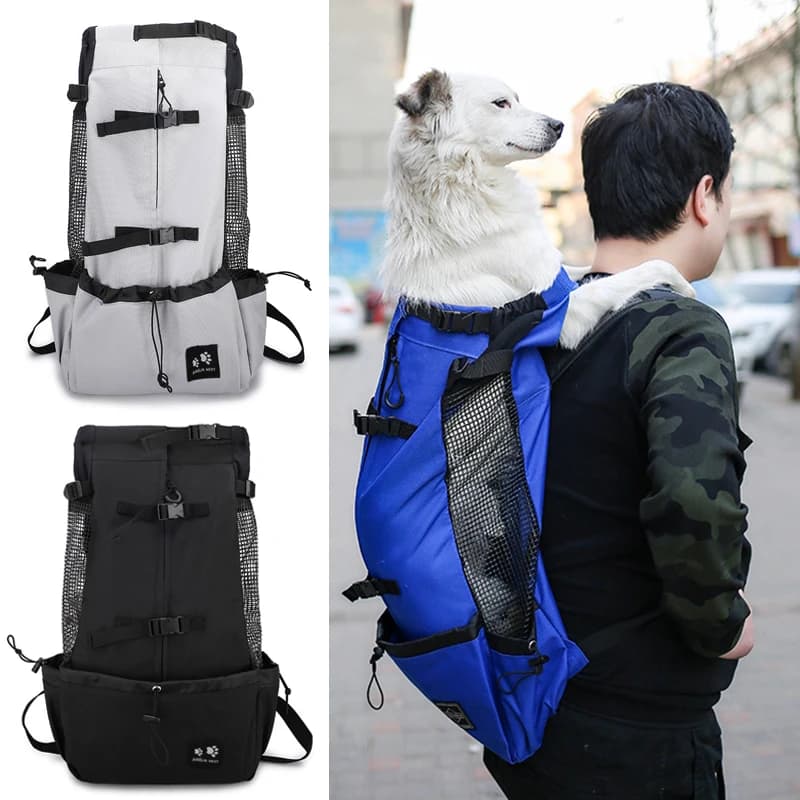 Mochila de Viaje para Mascotas, para Perros Medianos y Grandes, con Diseño de Camuflaje, para Samoyedos, Labradores y Corgis