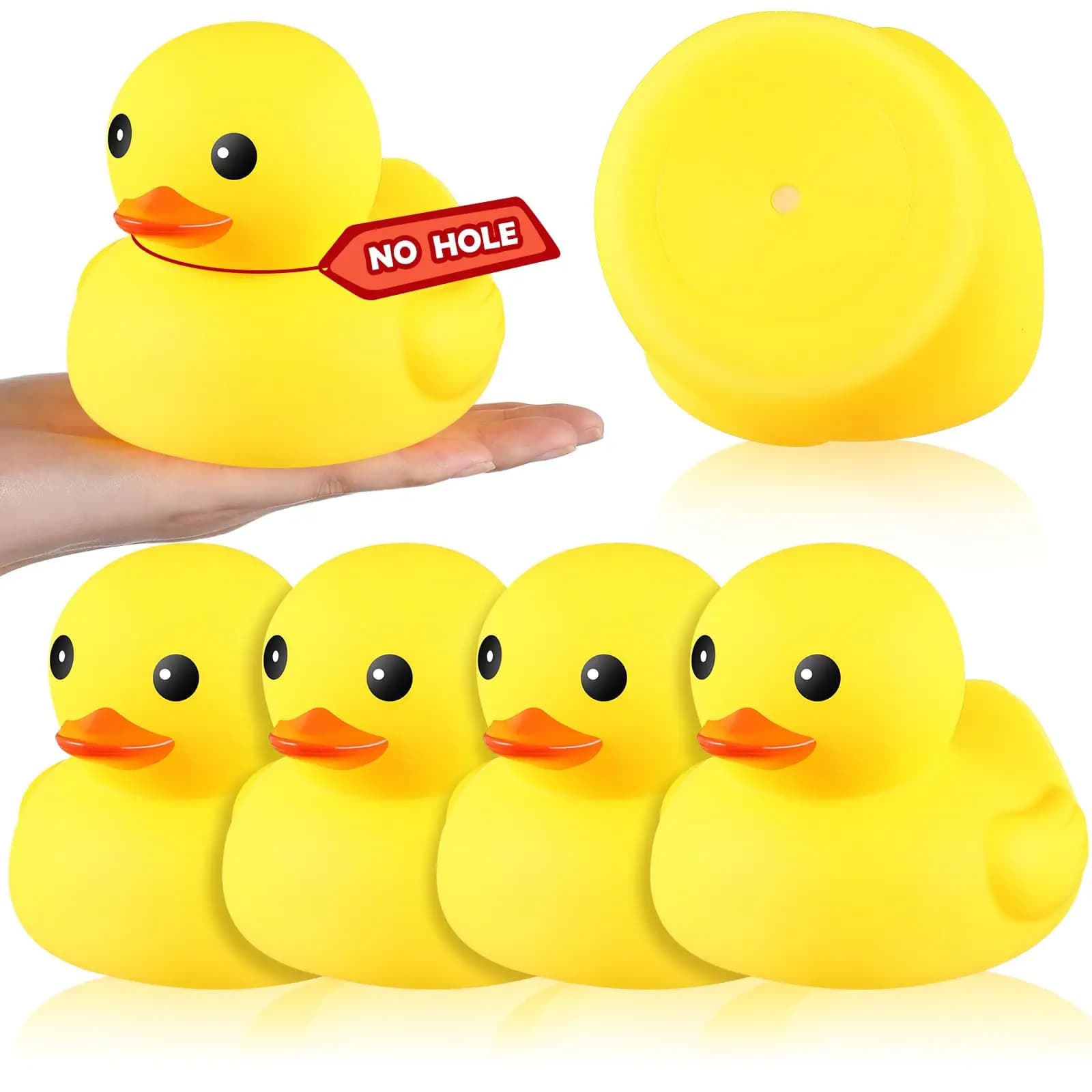 Pato de goma gigante de 6,89 pulgadas, pato de goma grande, juguete de baño con sonido chirriante para fiesta de cumpleaños de Baby Shower de verano