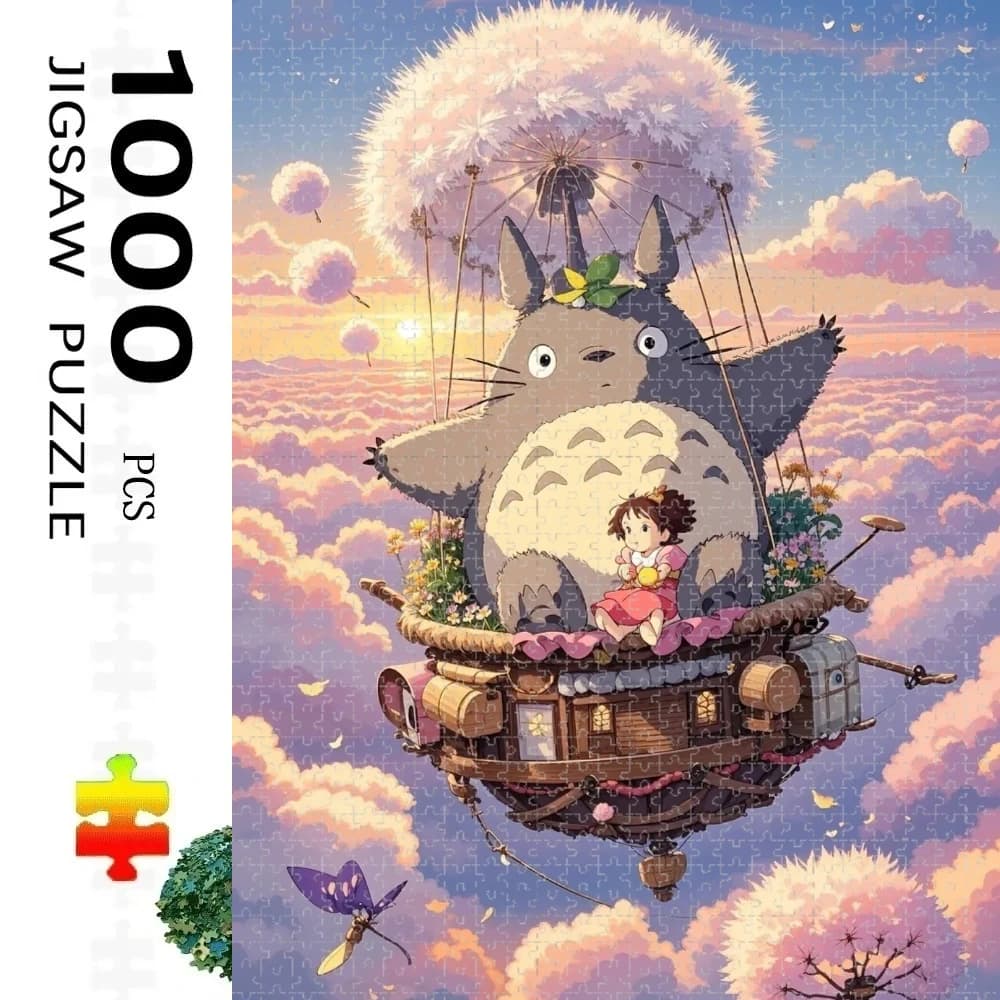 Rompecabezas de 500 Piezas, Rompecabezas de Totoro de Hayao Miyazaki, Perfecto para Diversión Creativa en Familia, Regalo, Juguete para Divertir
