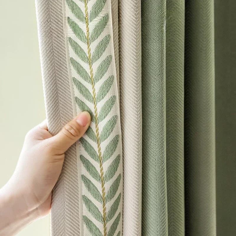 Cortinas minimalistas japonesas de chenilla de lujo para sala de estar, comedor, dormitorio, Cortinas sombreadas bordadas de alta gama personalizadas