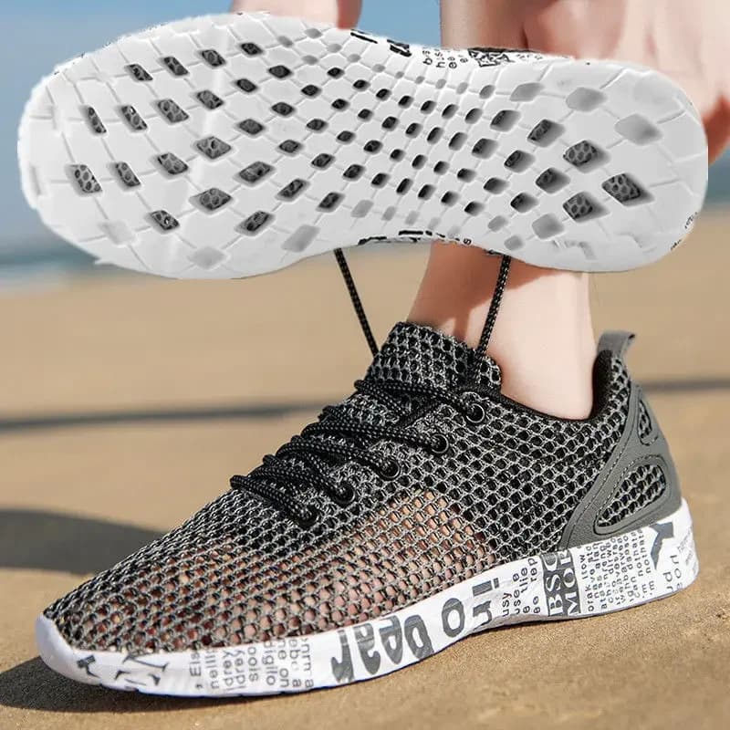 Zapatos informales de verano de alta calidad para hombre, zapatos acuáticos, zapatillas de deporte de malla de aire de origen, calzado deportivo de