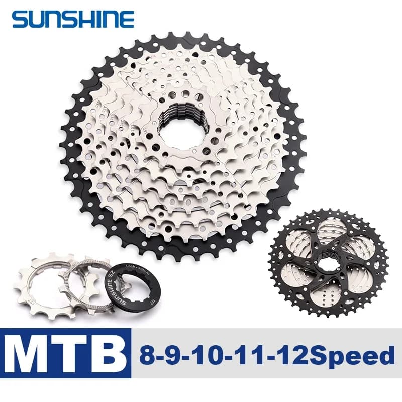 Sunshine Mtb Cassette 8v 9v 11v 12v 10v trinquete de bicicleta 12 11 10 velocidades HG piñón de bicicleta de montaña 36/40/42/46/50/52T para