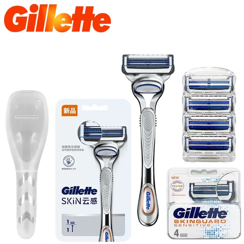 Maquinilla de afeitar Gillette SkinGuard Gillette Maquinilla de afeitar para hombre Juego de cuchillas de afeitar Material de acero inoxidable Hoja
