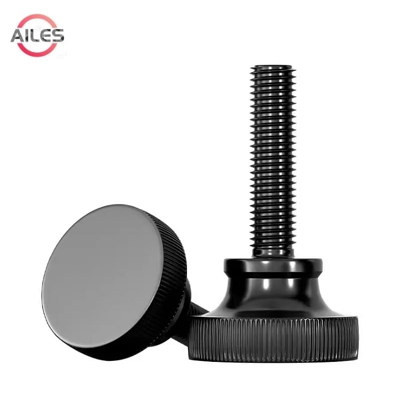 M3 M4 M5 M6 M8 M10 BG834 tornillos de pulgar con cabeza moleteada de acero al carbono negro cabeza de paso alto tornillos de pulgar para apretar a