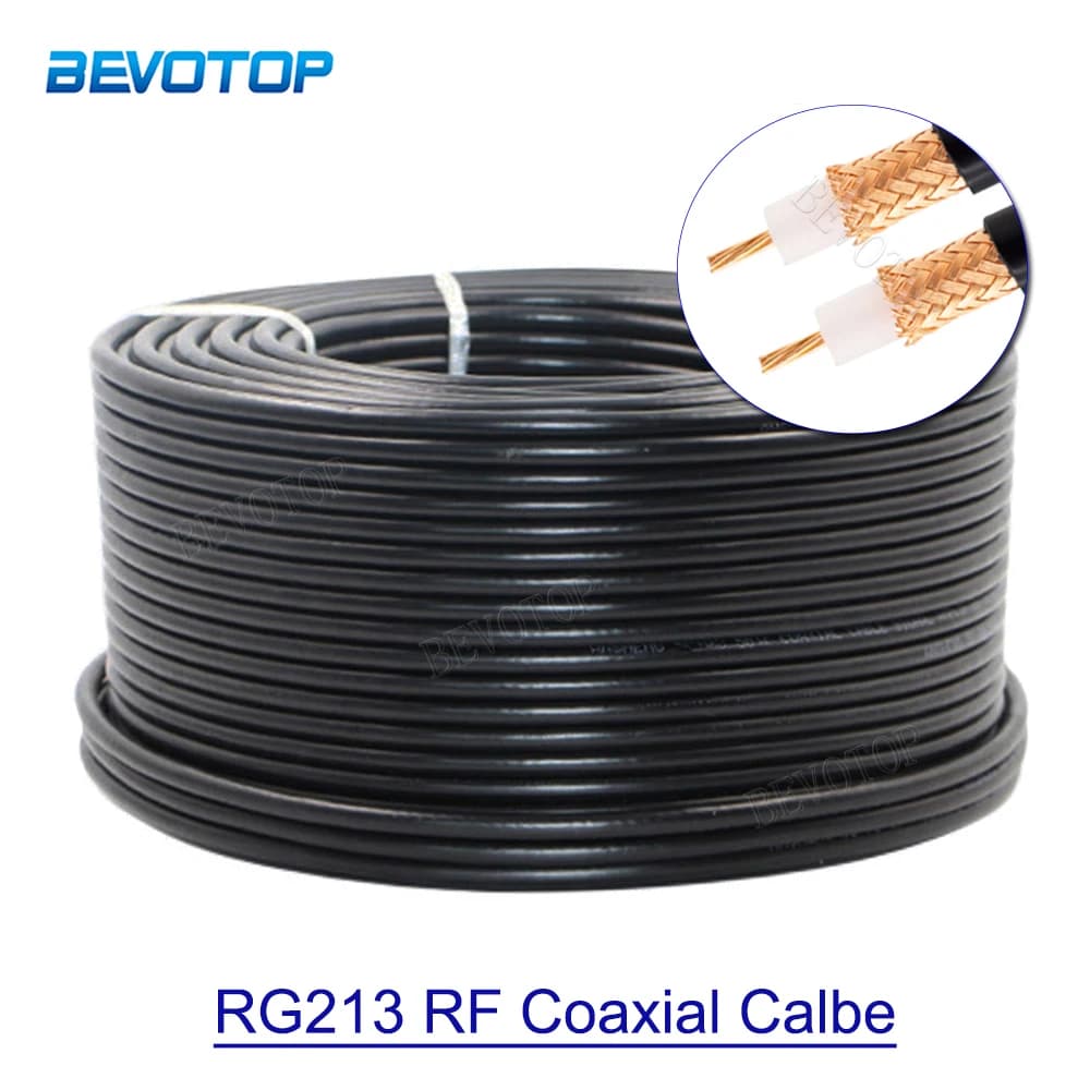 Cable Coaxial RG213 de 50 Ohm, 50-7 RF, Pigtail, alta calidad, RG-213 de baja pérdida, Cable Coaxial RF, Cable de puente de 1M-500M