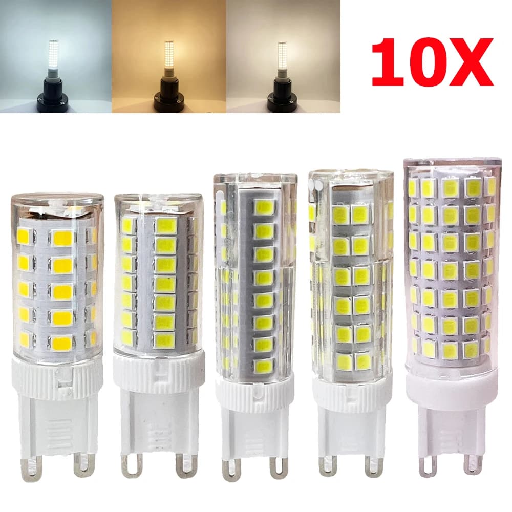 10/20 piezas 7W 9W 12W 15W 18W bombilla LED G9 220V 2835SMD bombillas de maíz 3000K 4500K 6500K lámpara blanca para iluminación del hogar